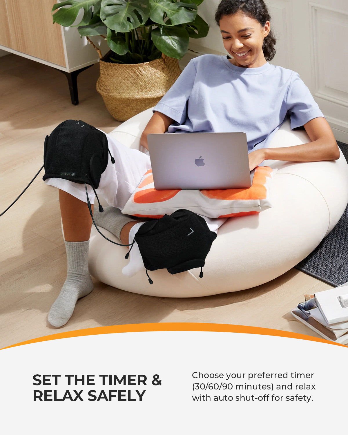 3-in-1 Knee Massager with Heat & Vibration - Adjustable for Arthritis & Joint Pain