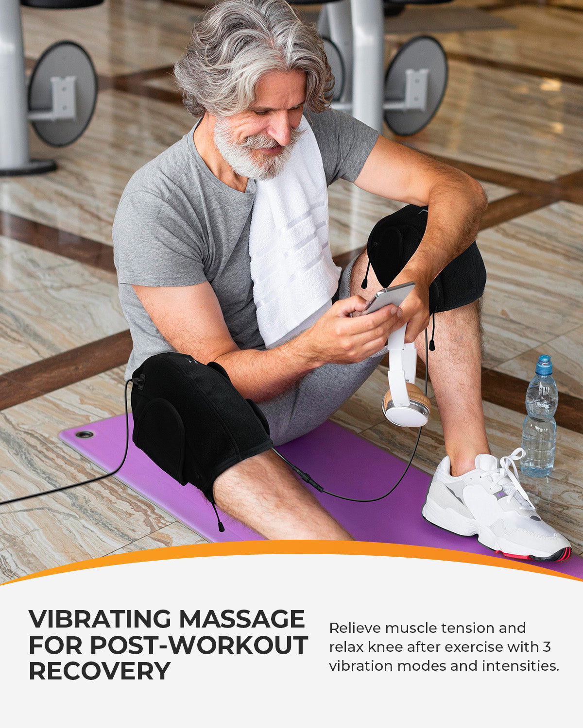 3-in-1 Knee Massager with Heat & Vibration - Adjustable for Arthritis & Joint Pain