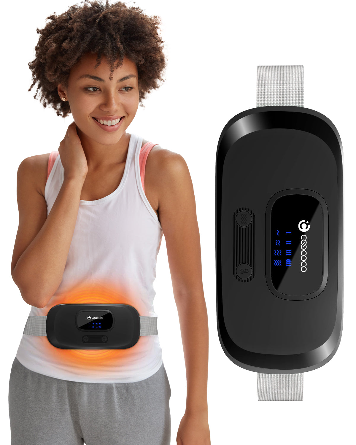 Cordless Heating Pad for Period Cramps & Back Pain - Portable & Wearable