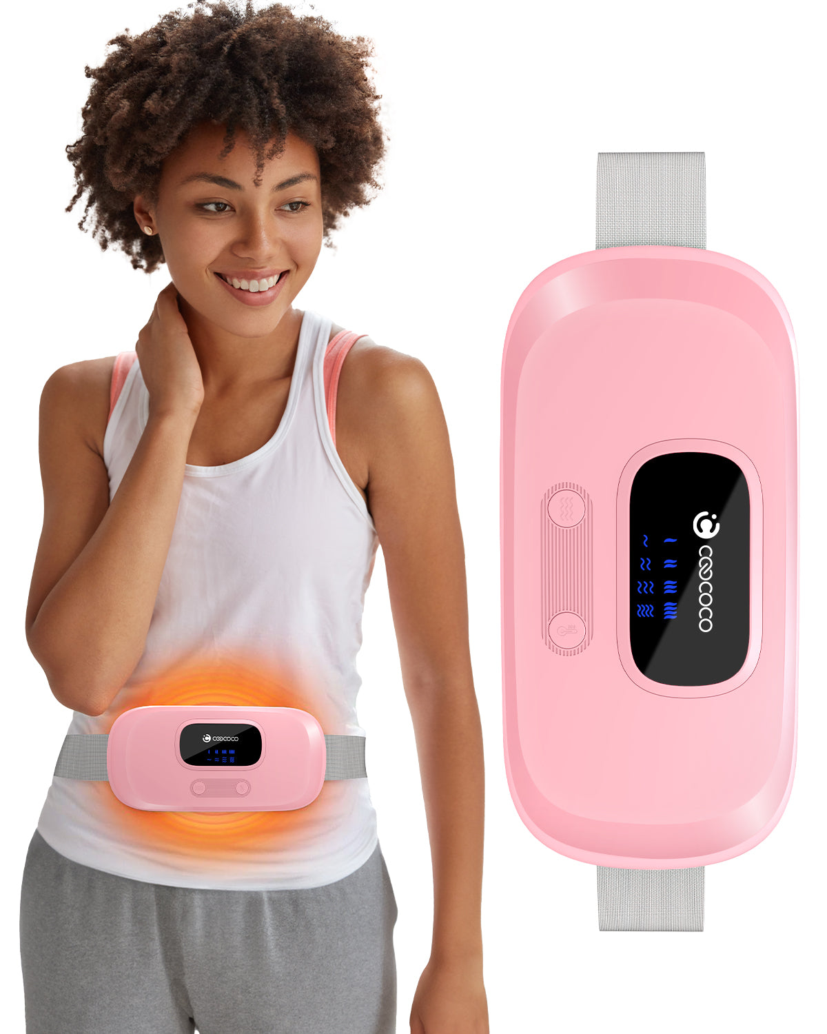 Cordless Heating Pad for Period Cramps & Back Pain - Portable & Wearable