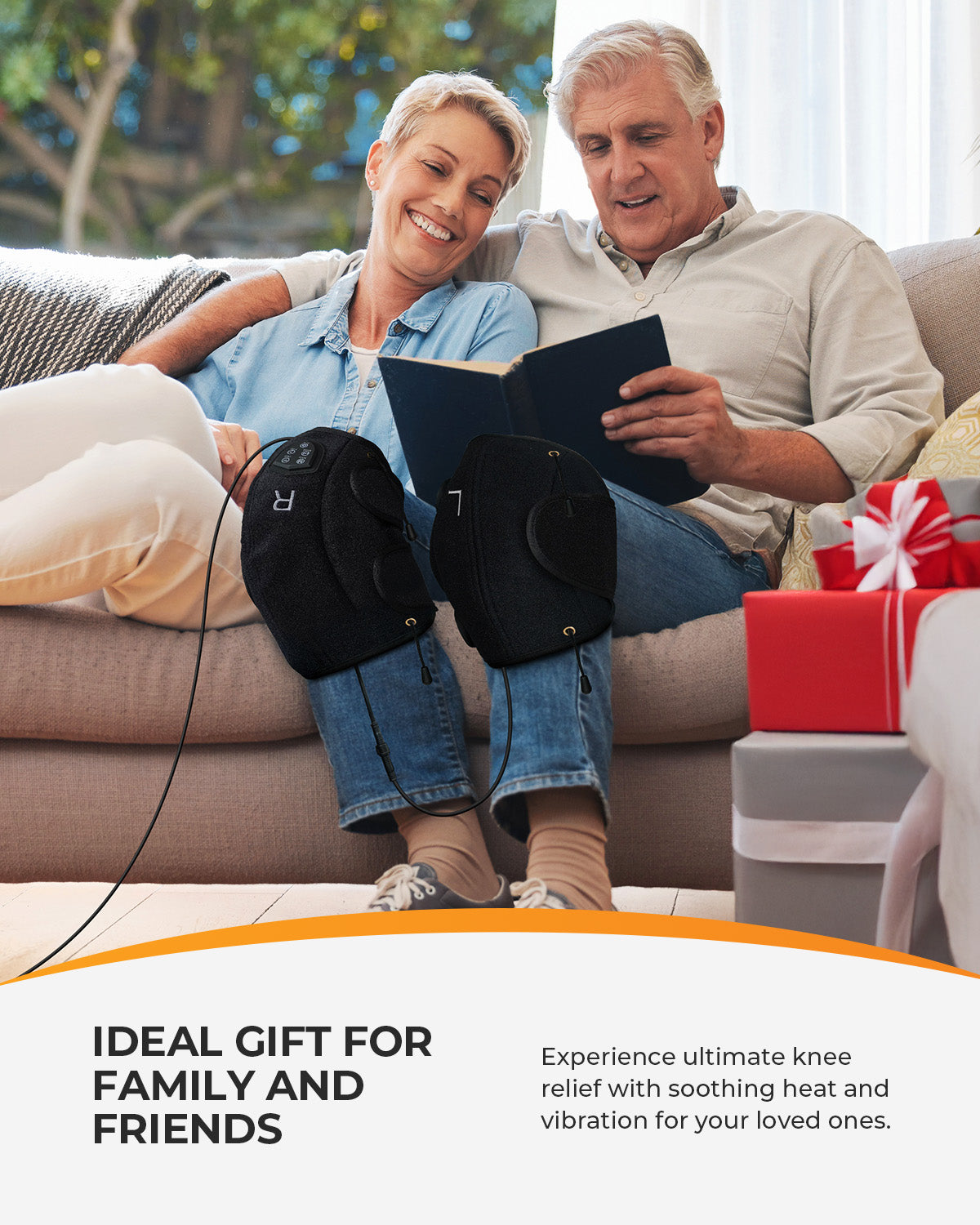 3-in-1 Knee Massager with Heat & Vibration - Adjustable for Arthritis & Joint Pain