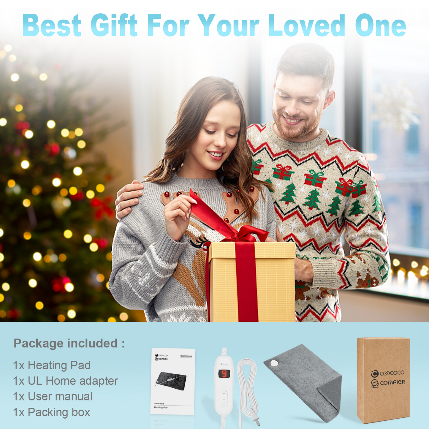 Large Heating Pad for Back Pain & Cramps - Moist/Dry Heat Therapy Relief