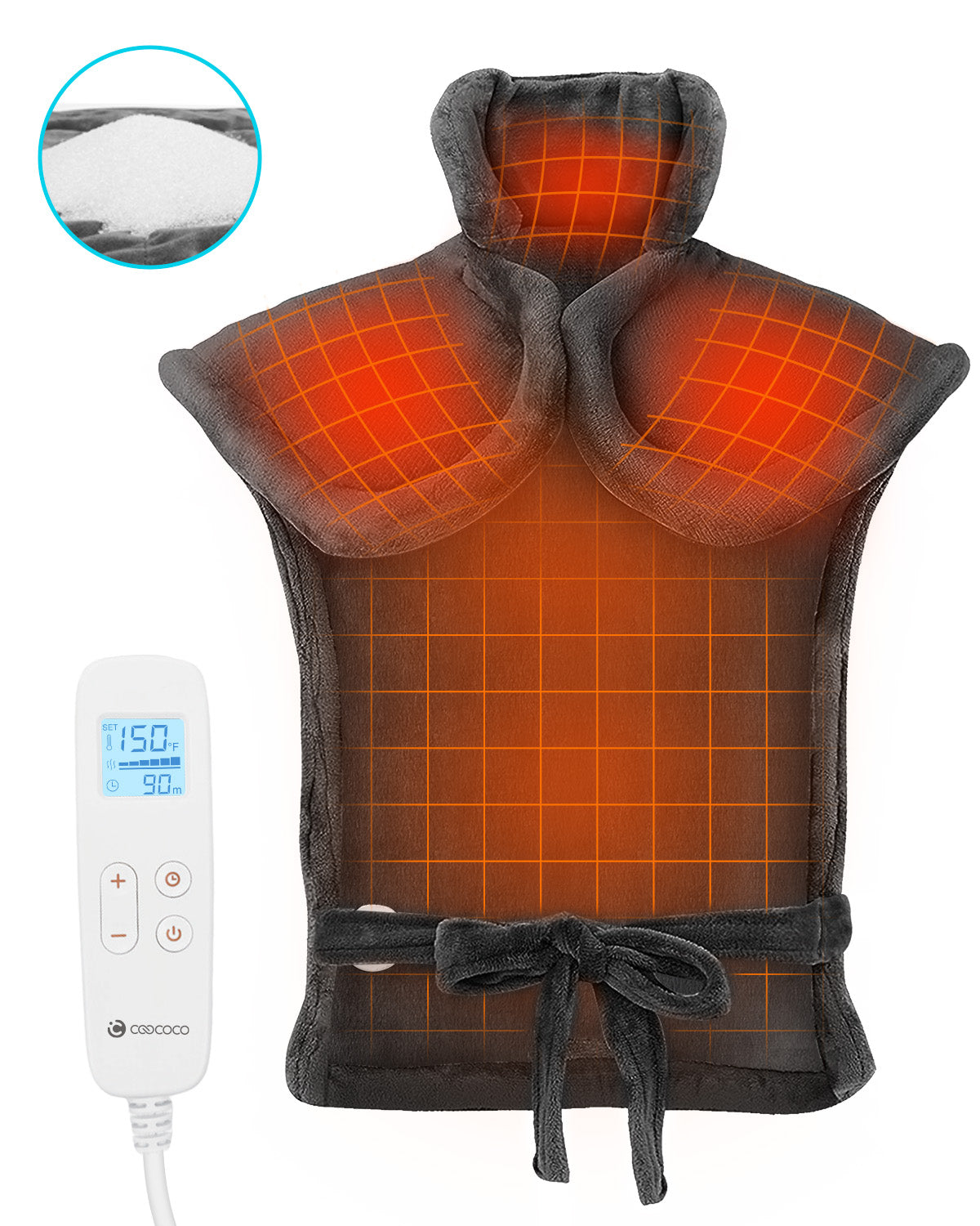 Extra Large Heating Pad for Back Pain & Cramps - FSA Approved