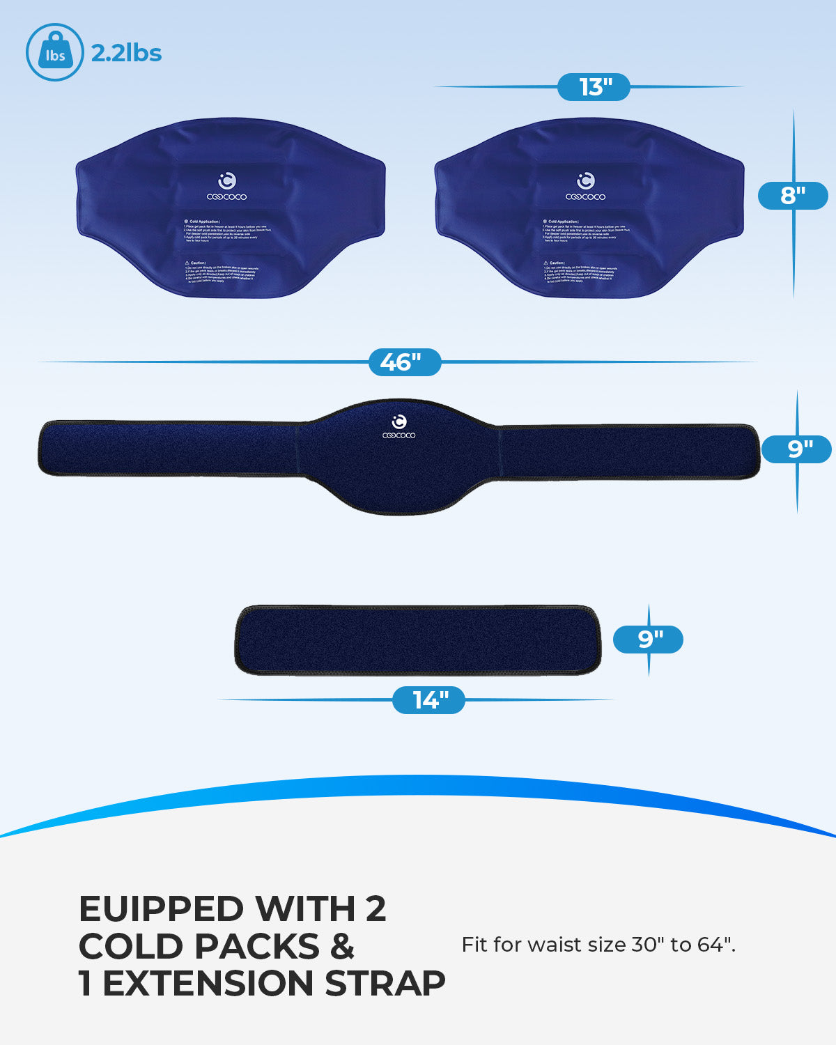 CooCoCo Ice Pack for Back Pain Relief - CO-CP01