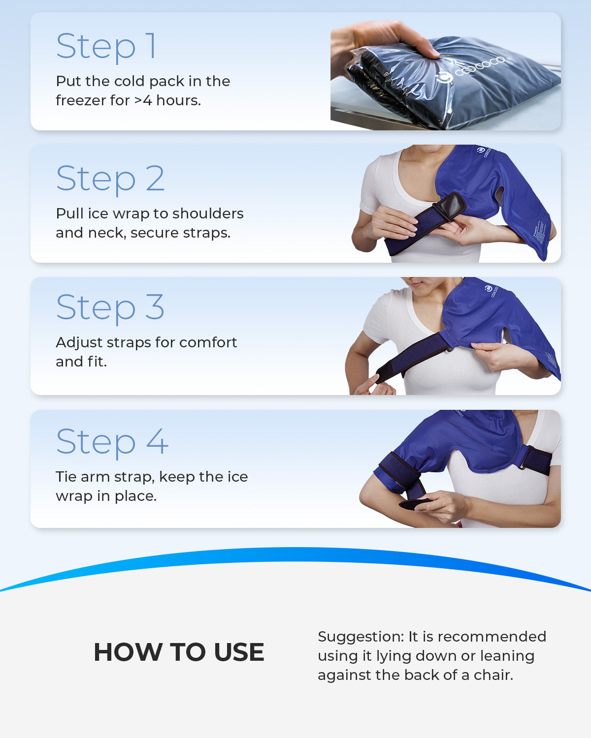 Best Shoulder Ice Pack for Rotator Cuff - Reusable Gel Wrap for Shoulder Pain Relief
