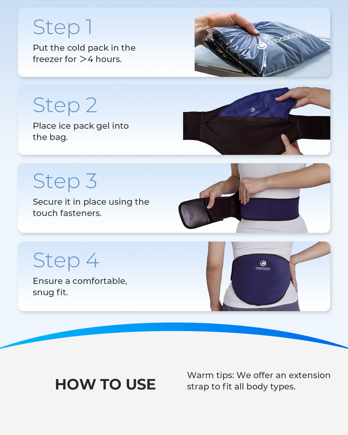CooCoCo Ice Pack for Back Pain Relief - CO-CP01