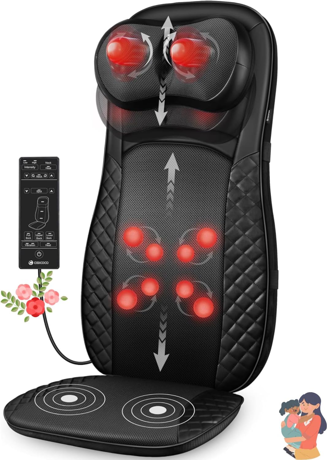 CooCoCo Back Massager with Heat - CO-2118