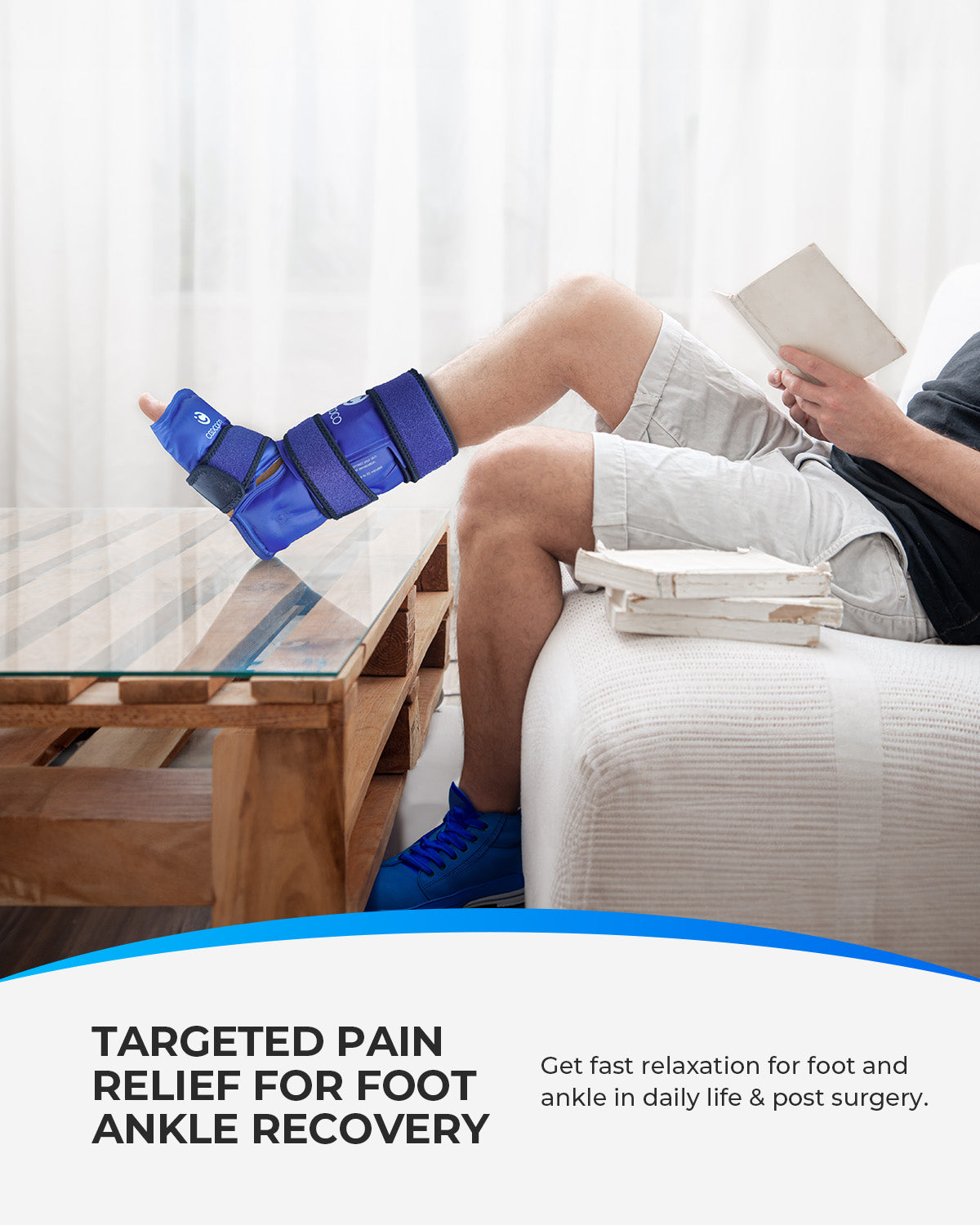 Ankle Ice Pack Wrap - Reusable Cold Therapy for Foot Pain Relief