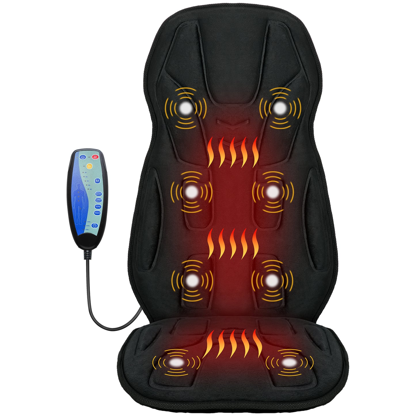 Vibration Massage Chair with Heat - Fits All Chairs & Recliners