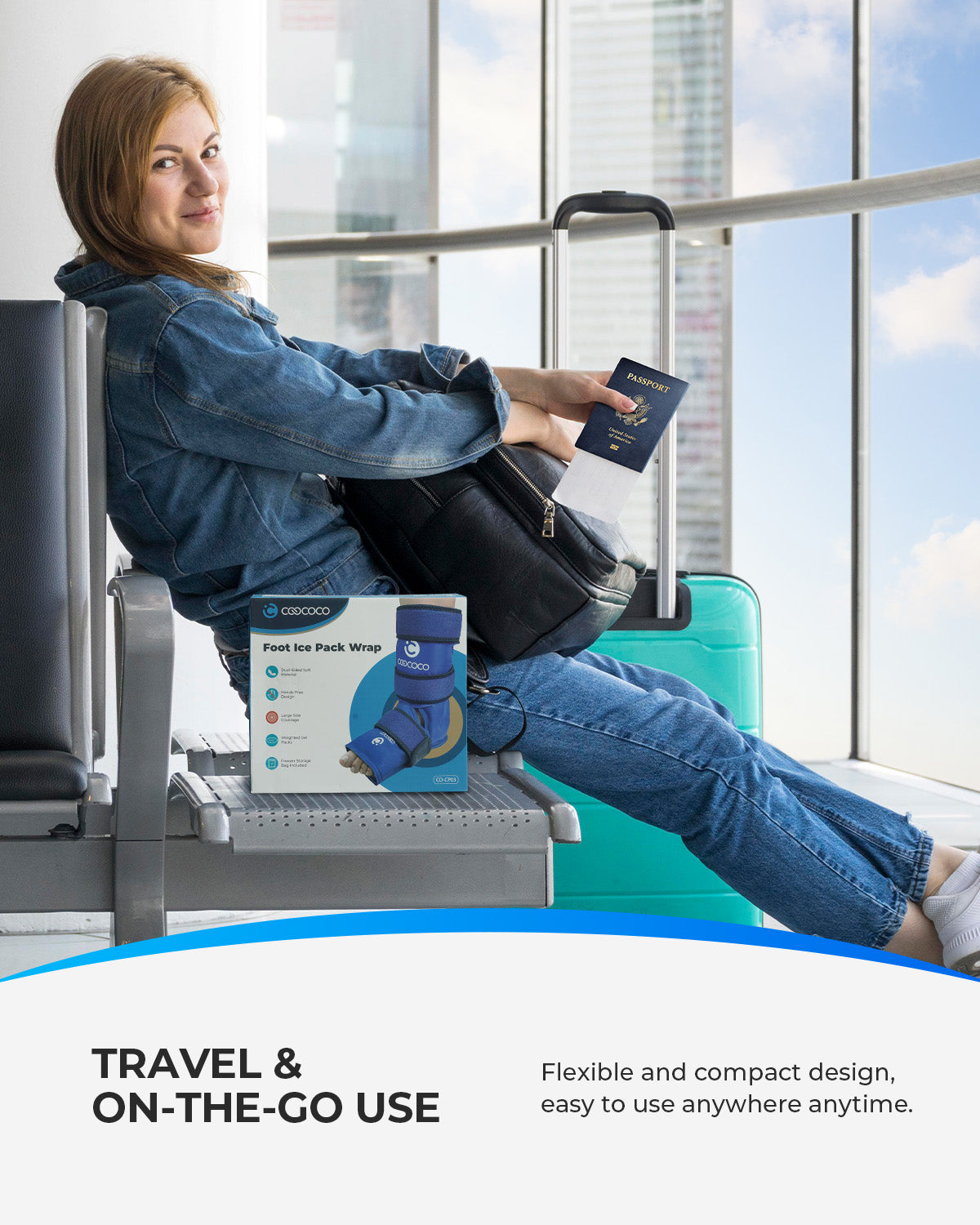 Ankle Ice Pack Wrap - Reusable Cold Therapy for Foot Pain Relief