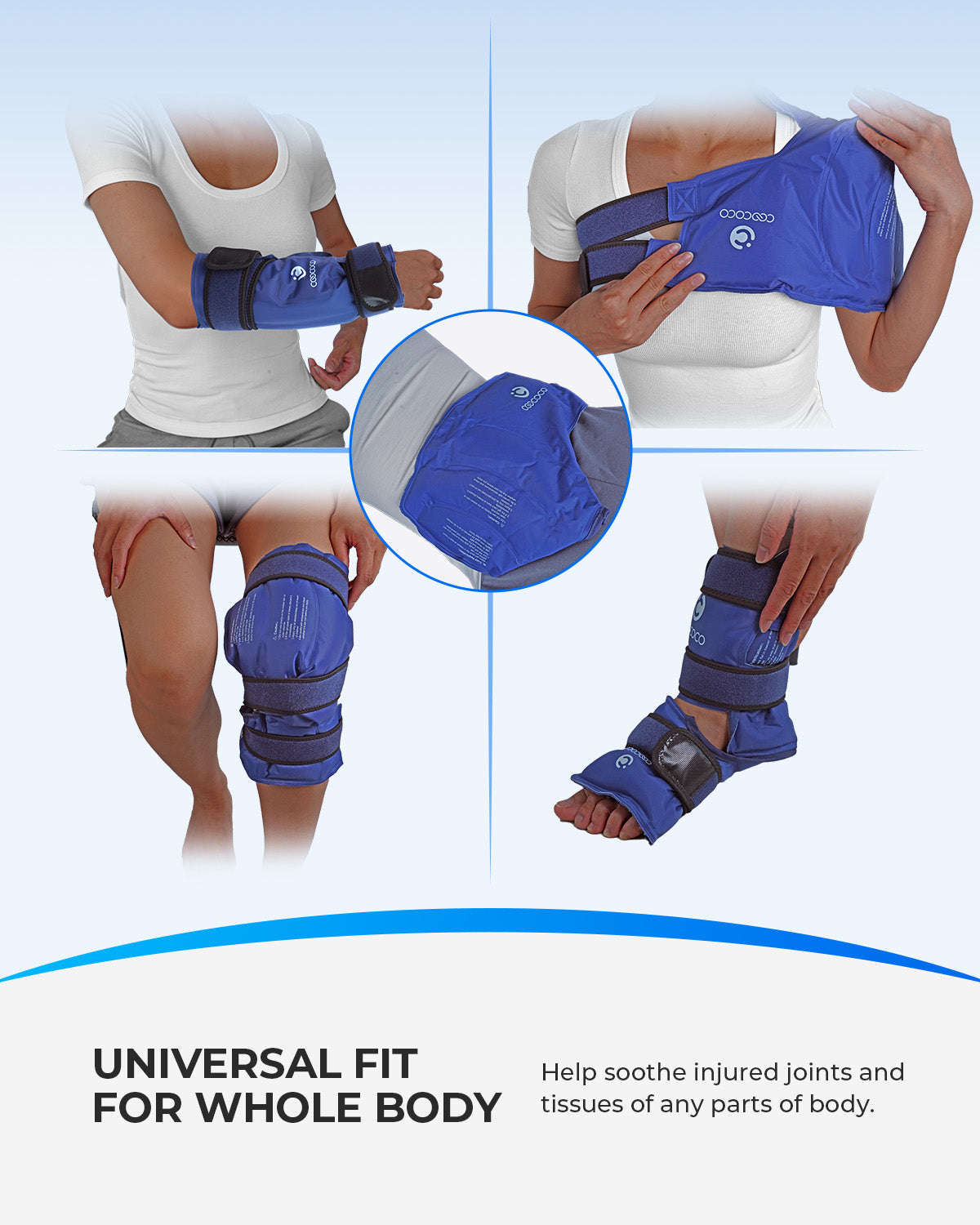 Ankle Ice Pack Wrap - Reusable Cold Therapy for Foot Pain Relief