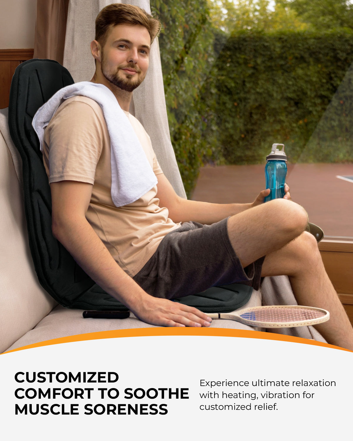 Vibration Massage Chair with Heat - Fits All Chairs & Recliners