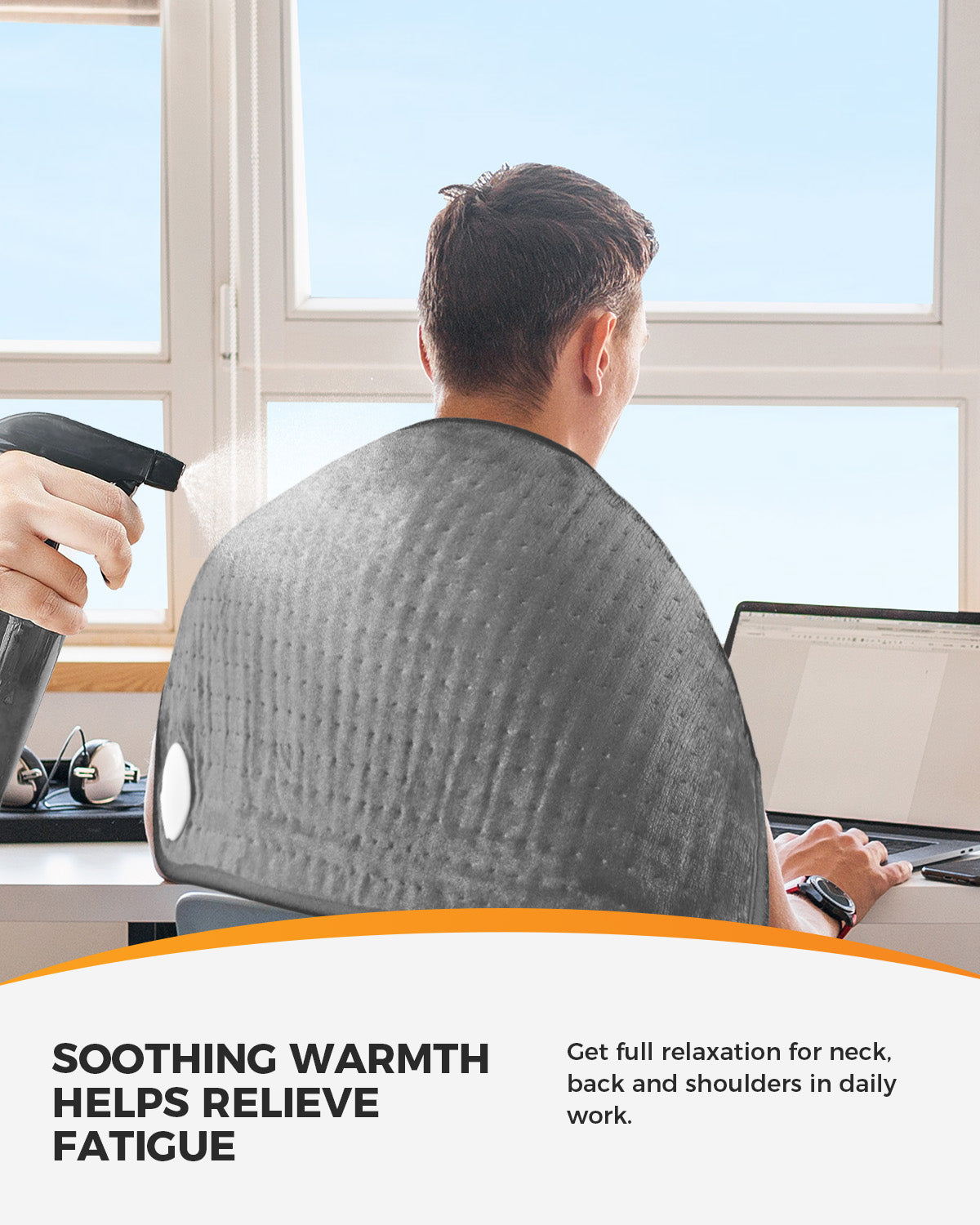 Full Body Heating Pad for Back Pain & Cramps - Large 18x33 Inch