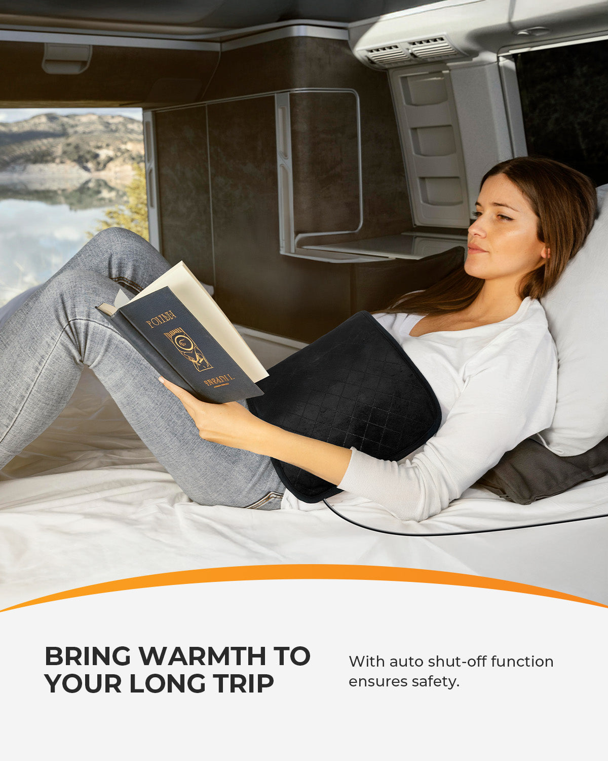 12V/24V Car Heated Blanket - Electric Warming Blanket with Car Plug for Vehicles