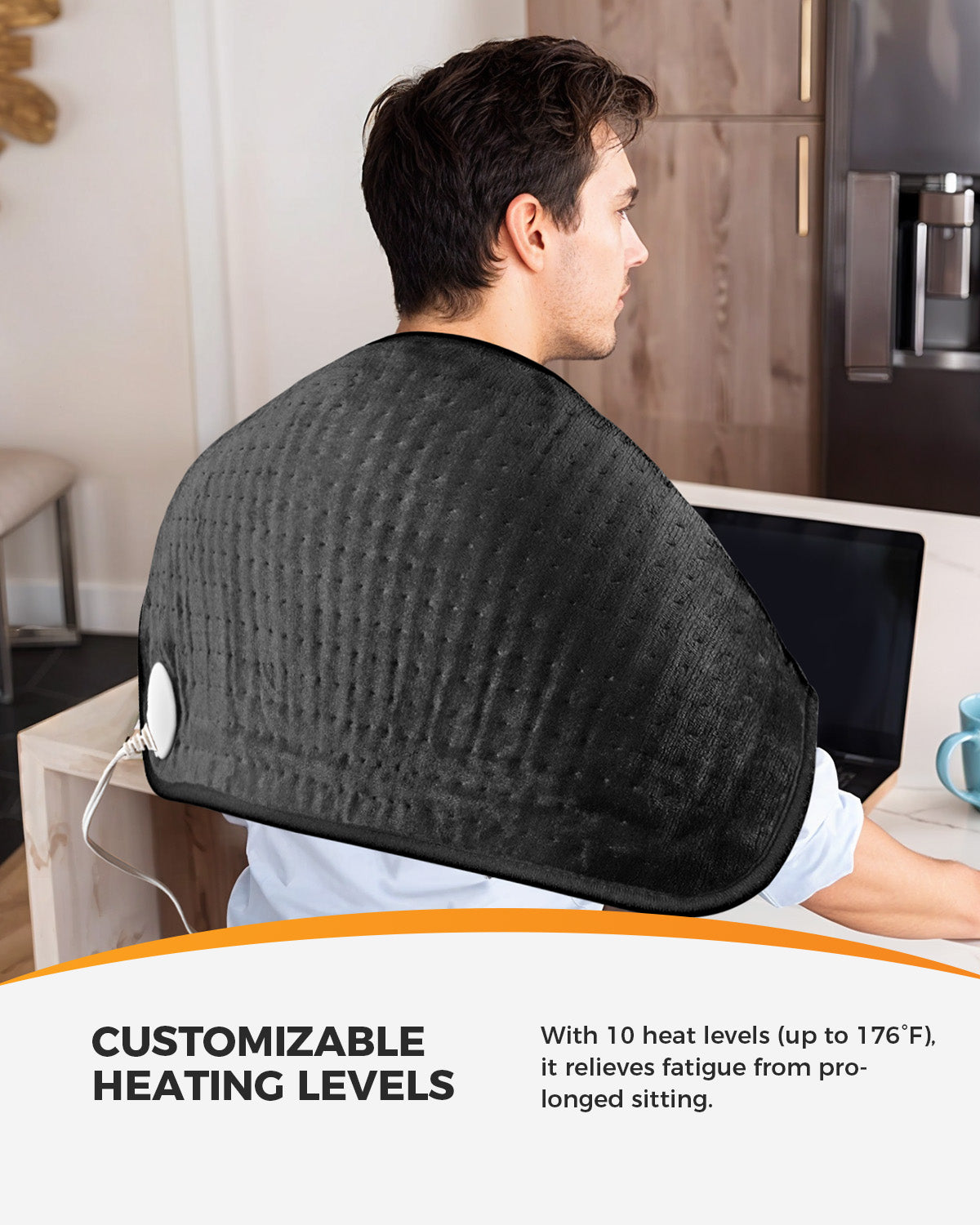 Heating Pad for Back, CooCoCo Heated Pad Wrap for Period Cramps - NA-H2421B