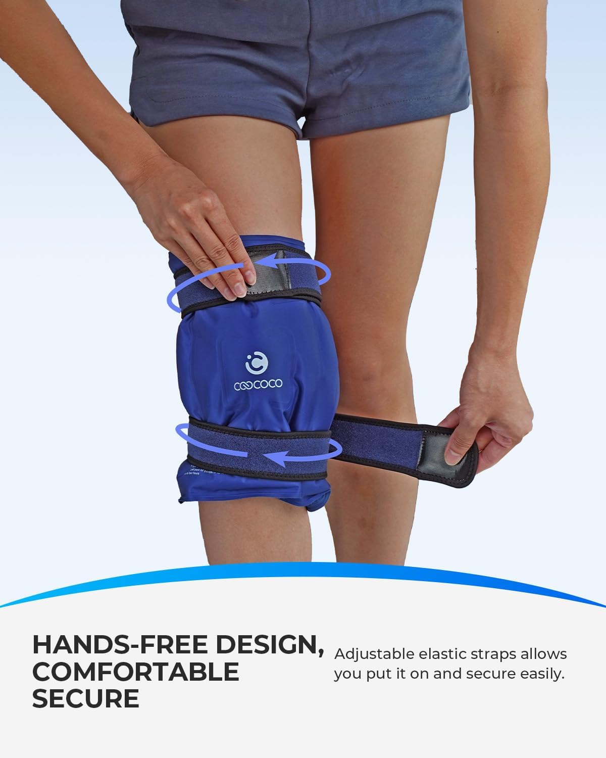 Best Knee Ice Pack for Pain Relief - Reusable Gel Wrap for Surgery & Injuries,CO-CP06-WM