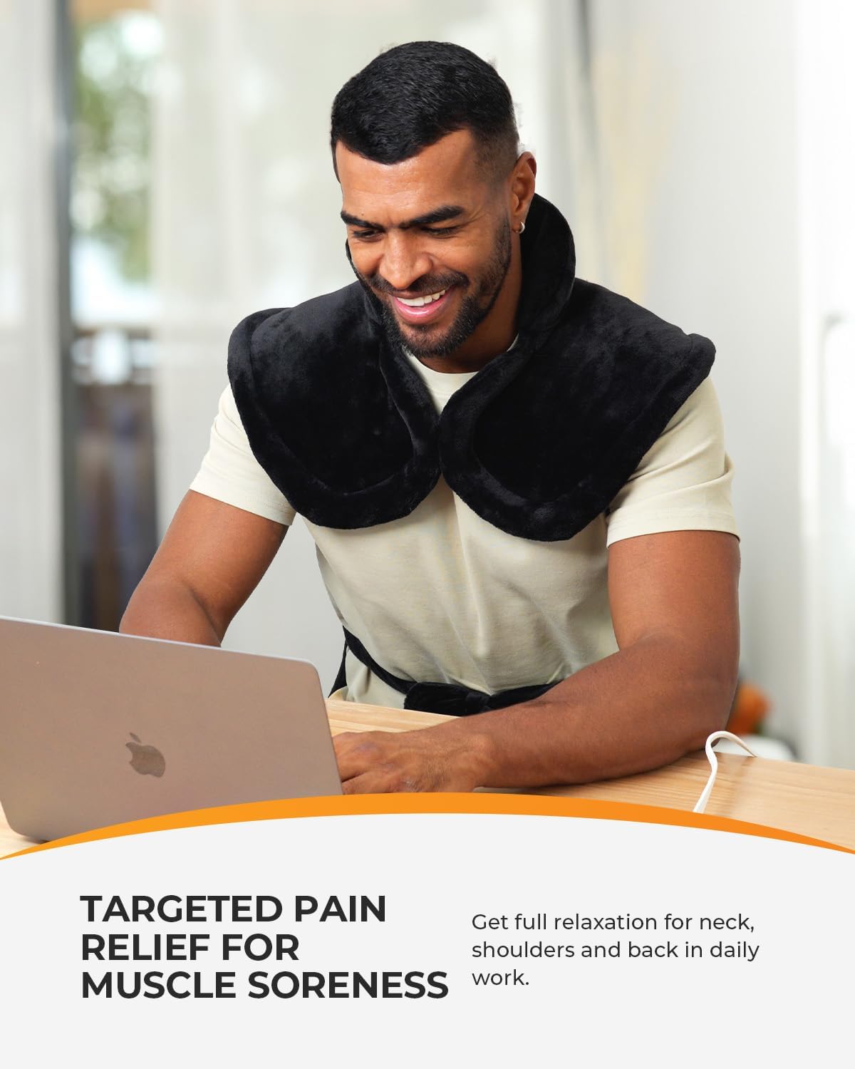 Large Electric Heating Pad for Neck, Shoulders & Back Pain Relief - Adjustable Heat Therapy