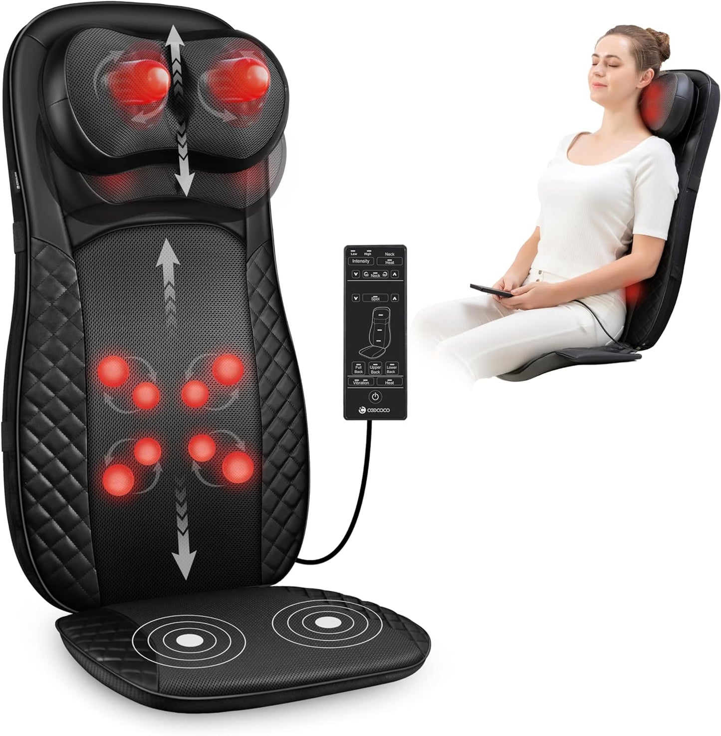CooCoCo Back Massager with Heat - CO-2118