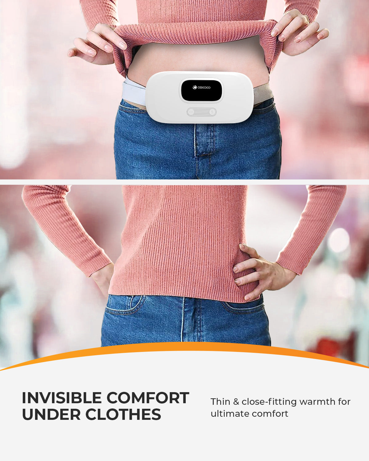 Cordless Heating Pad for Period Cramps & Back Pain - Portable & Wearable
