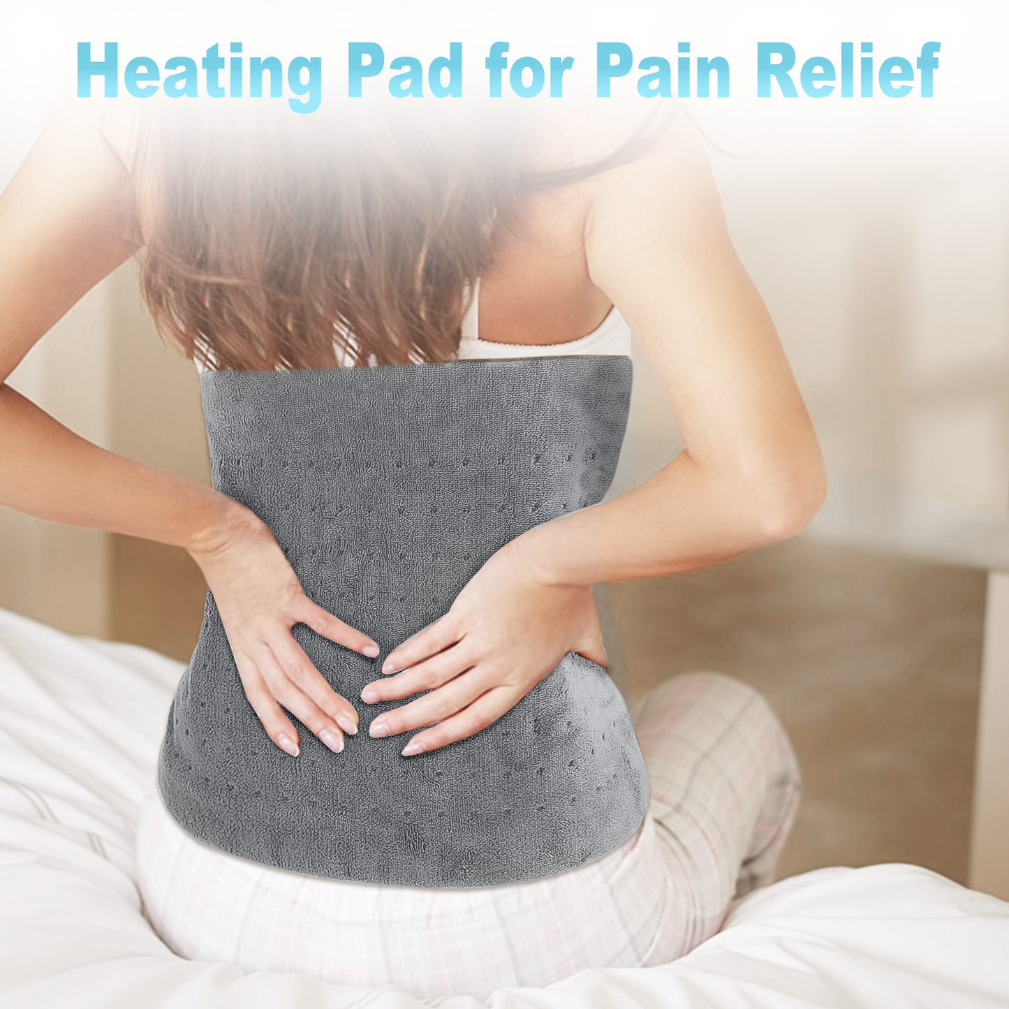 Large Heating Pad for Back Pain & Cramps - Moist/Dry Heat Therapy Relief