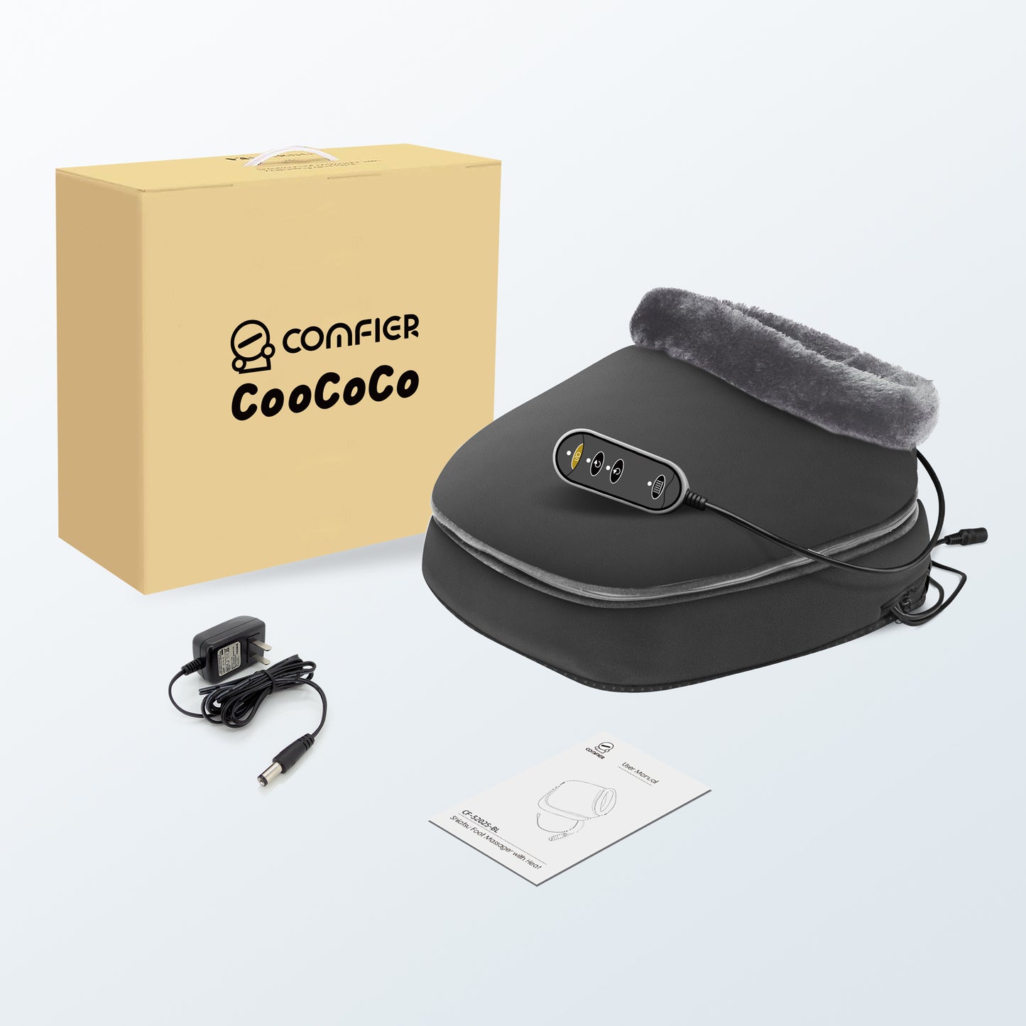 2-in-1 Shiatsu Foot & Back Massager with Heat - 8 Kneading Balls