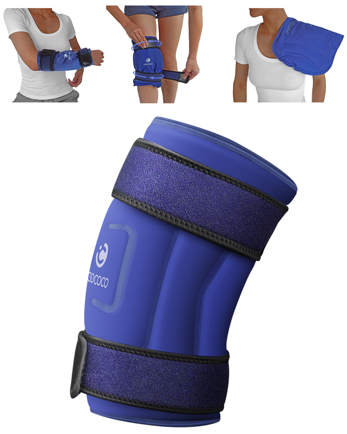 XXXL Knee Ice Pack Wrap - Reusable Gel Cold Compress for Knee Pain & Sports Injuries