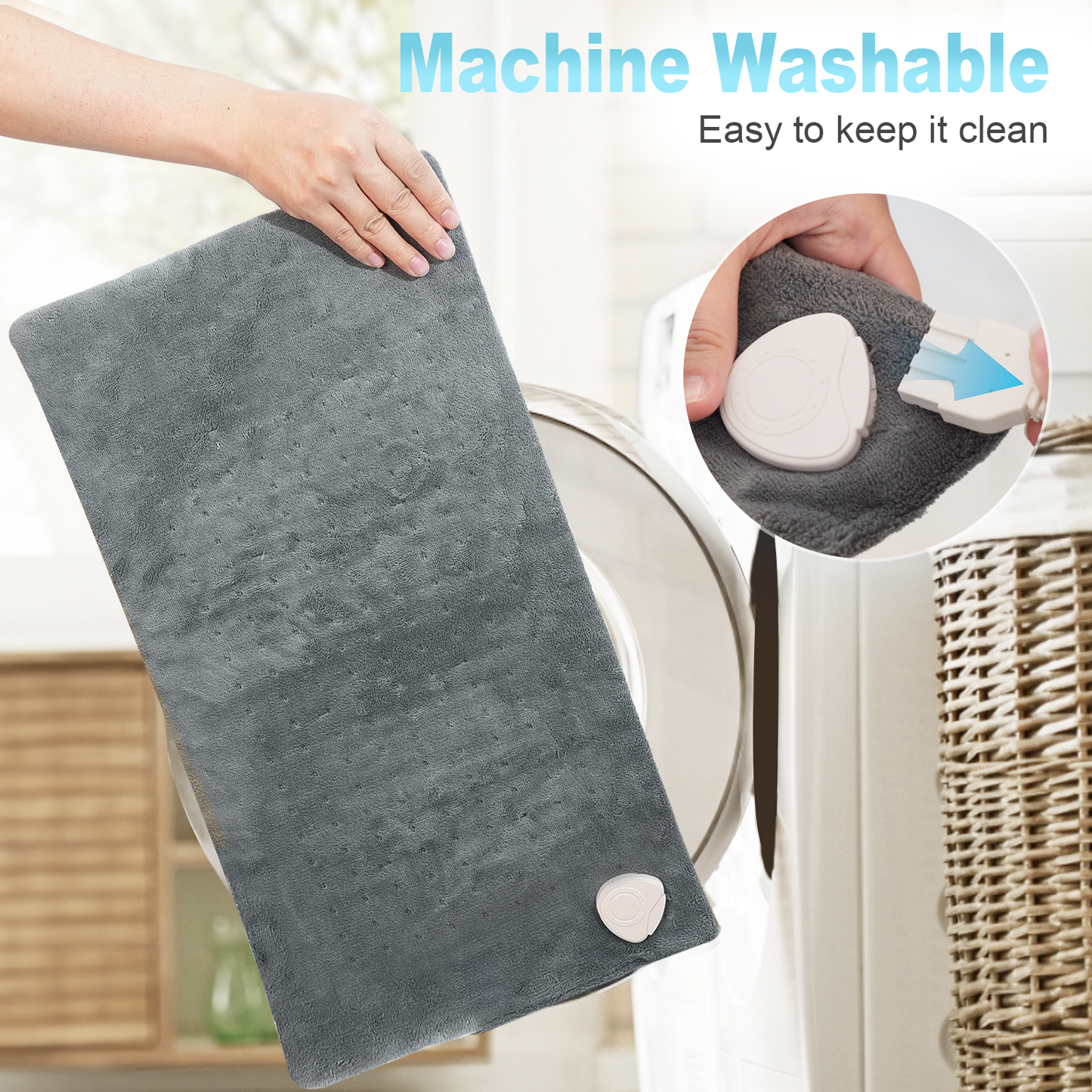 Large Heating Pad for Back Pain & Cramps - Moist/Dry Heat Therapy Relief