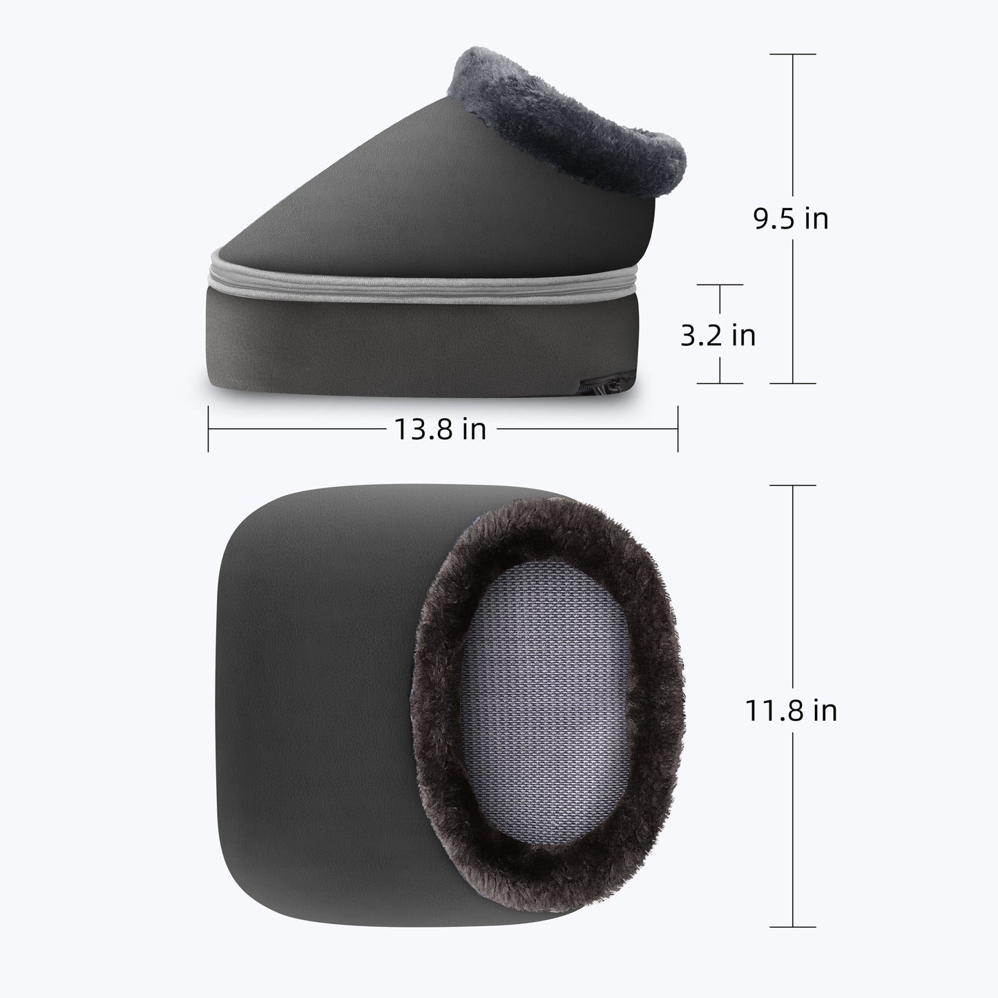 2-in-1 Shiatsu Foot & Back Massager with Heat - 8 Kneading Balls