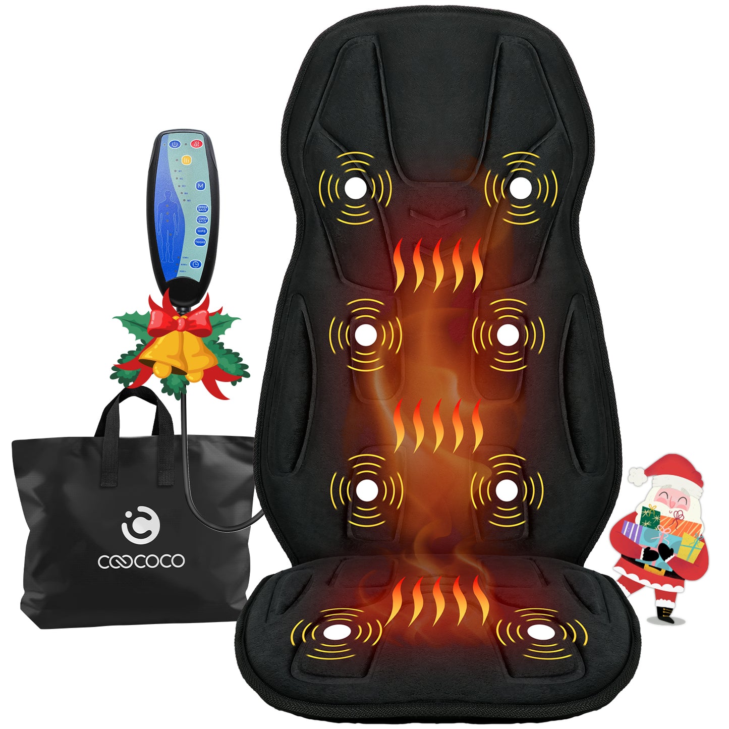 Vibration Massage Chair with Heat - Fits All Chairs & Recliners