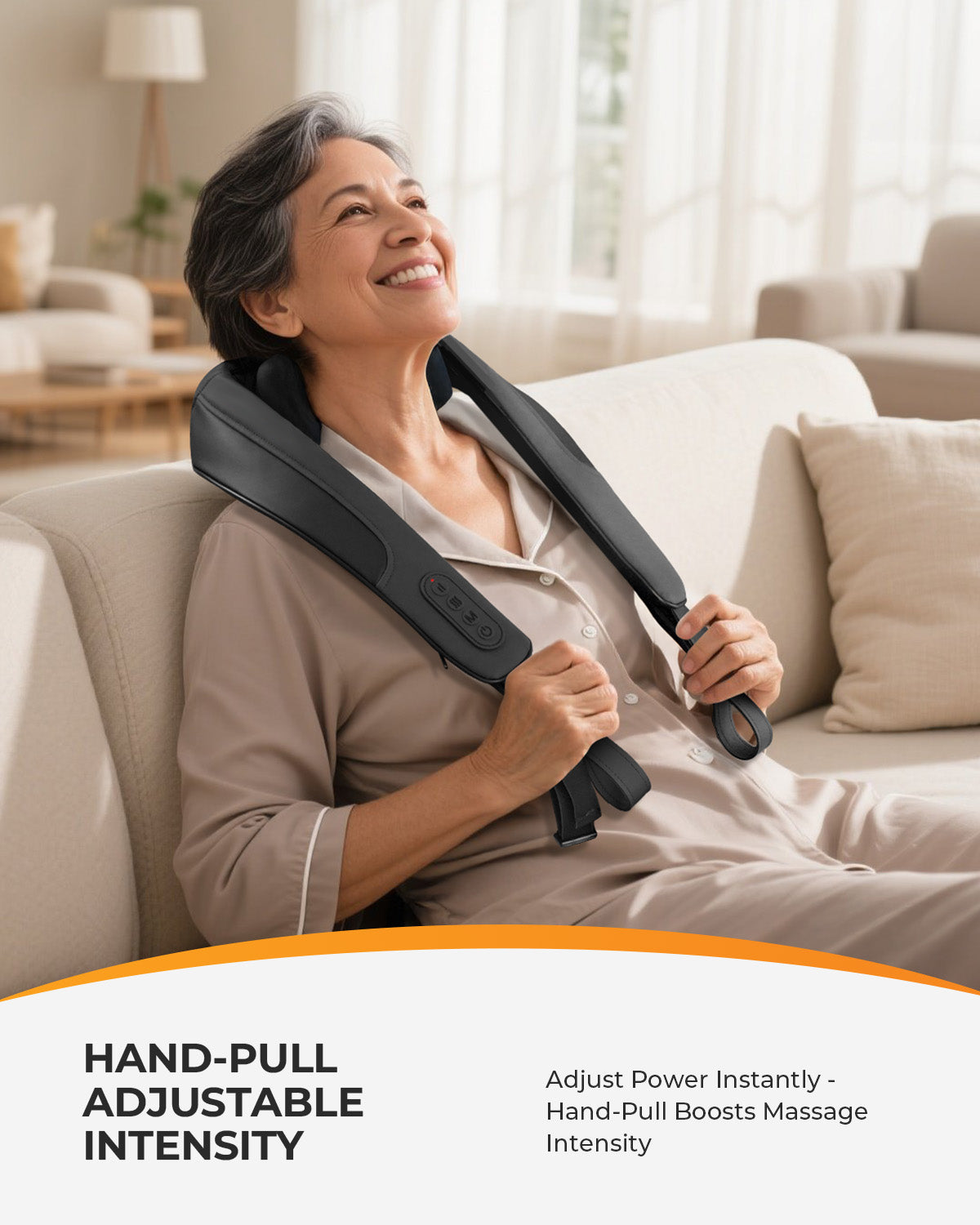 Heated Shiatsu Massager for Neck and Shoulders - Wireless Massager