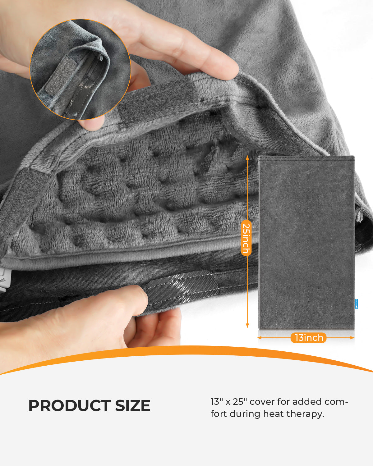 12x24 Heating Pad Cover - Soft Crystal Velvet Replacement (Cover Only)
