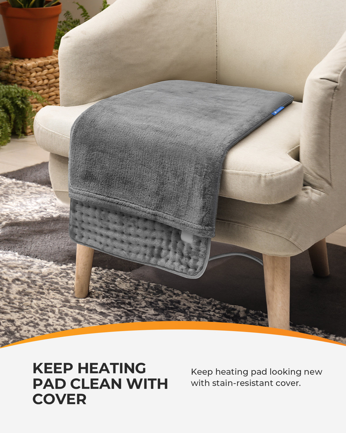 12x24 Heating Pad Cover - Soft Crystal Velvet Replacement (Cover Only)
