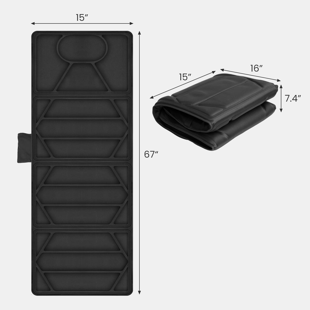 WM-CO-3911S Coococo Full Body Massage Mat with Heat, Back Massager, 10 Motors Vibrating Massaging Mattress
