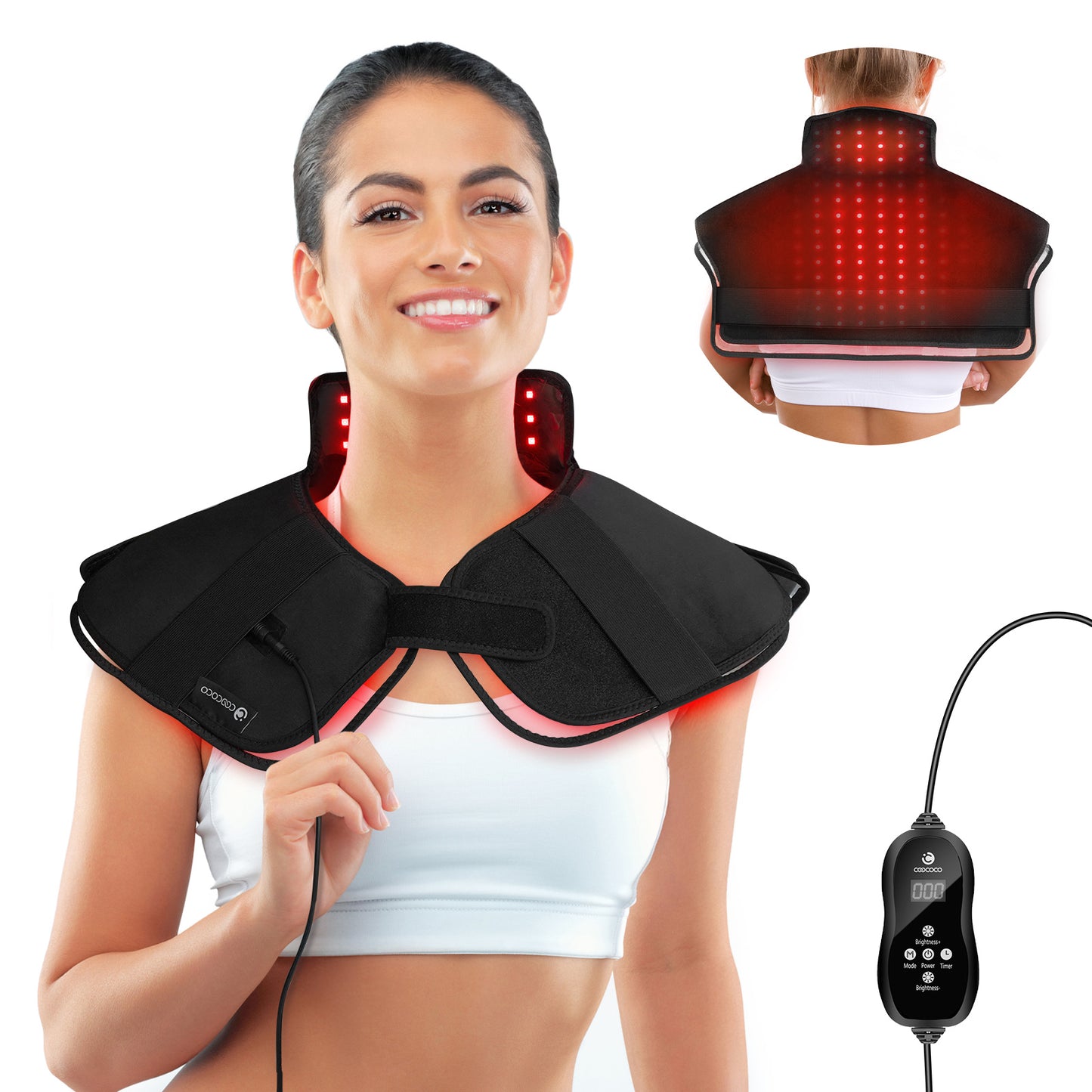 CooCoCo Red Light Therapy Pad for Neck Shoulder Pain Relief - CO-6421