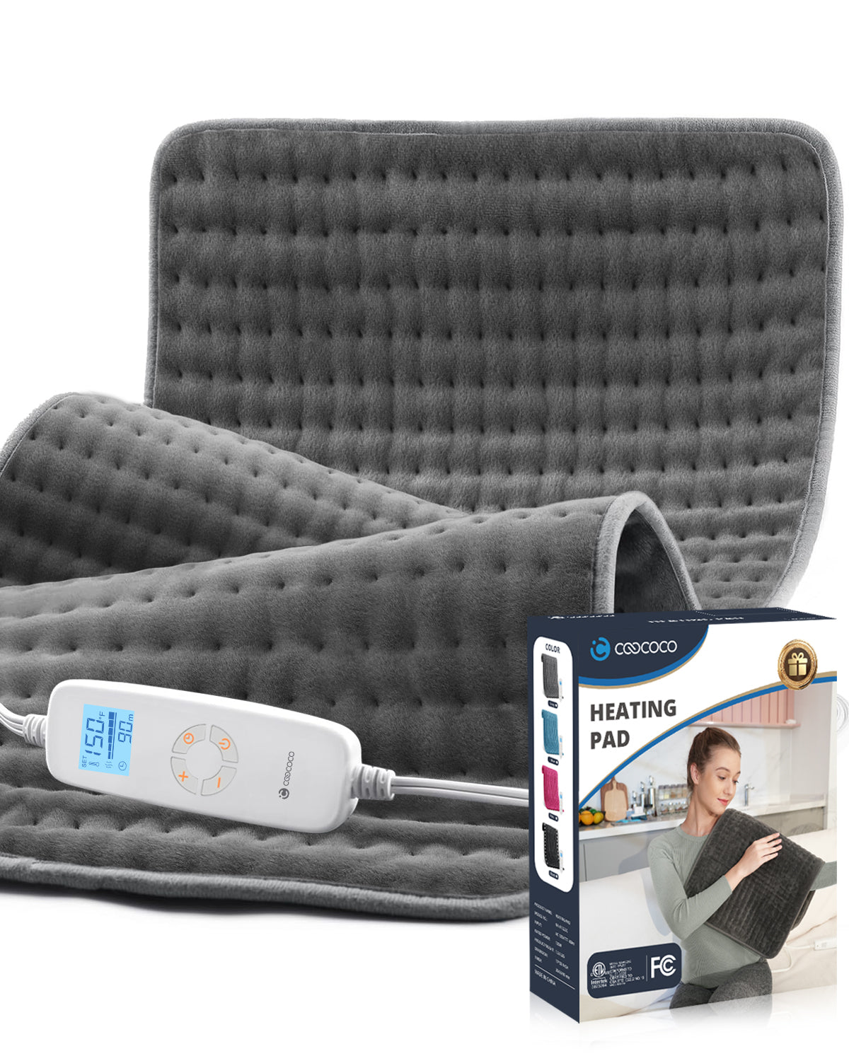 Coococo XL Heating Pad for Back Pain Relief - NA-H1223C