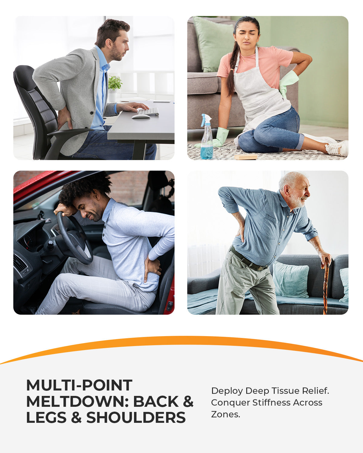 CO-2508-GRY-WM CooCoCo Shiatsu Neck & Back Massager with Heat, 4D Kneading Lower Back Massager for Pain Relief Deep Tissue, Up and Down Rolling Massage Pillow for Back Shoulder Leg, Gift for Women Men Mom Dad