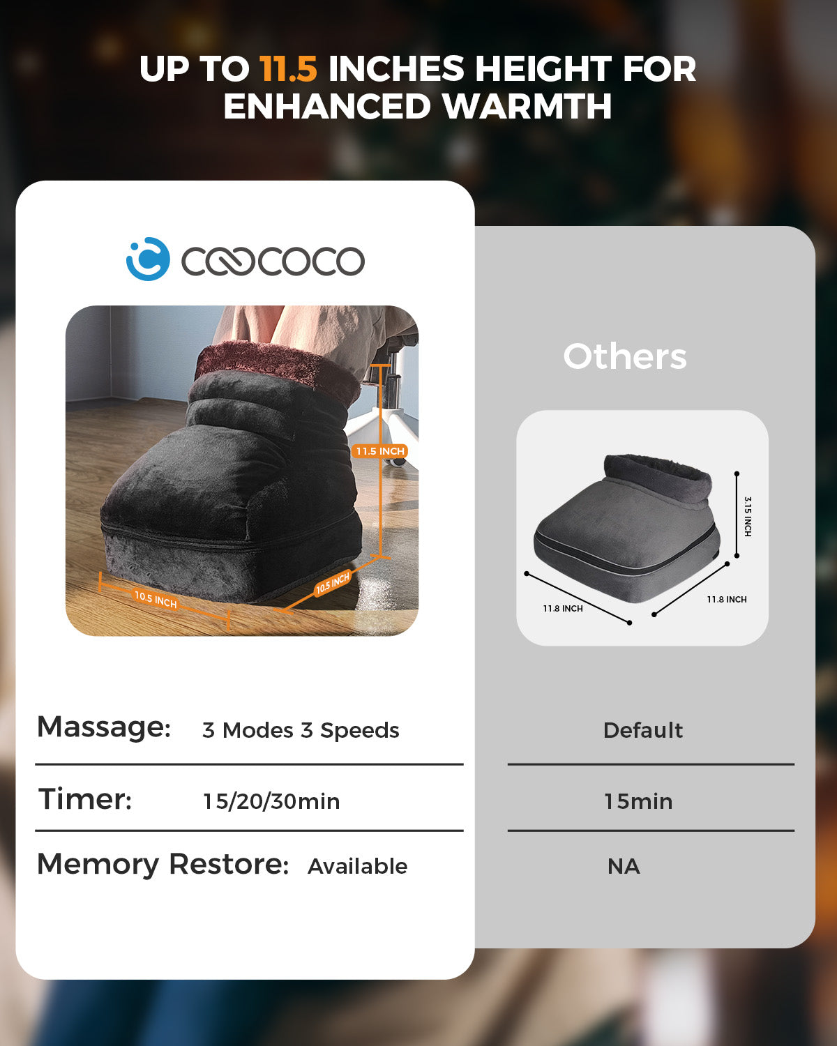 CooCoCo Shiatsu Foot Massager with Heat - CO-5407