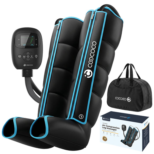 CooCoCo Cordless Leg Compression Massager, FSA Eligible Leg Massager for Circulation and Pain Relief, Foot Calf Thigh Compression Boots for Edema Relief & Varicose Veins, Fits up to 30" Thigh