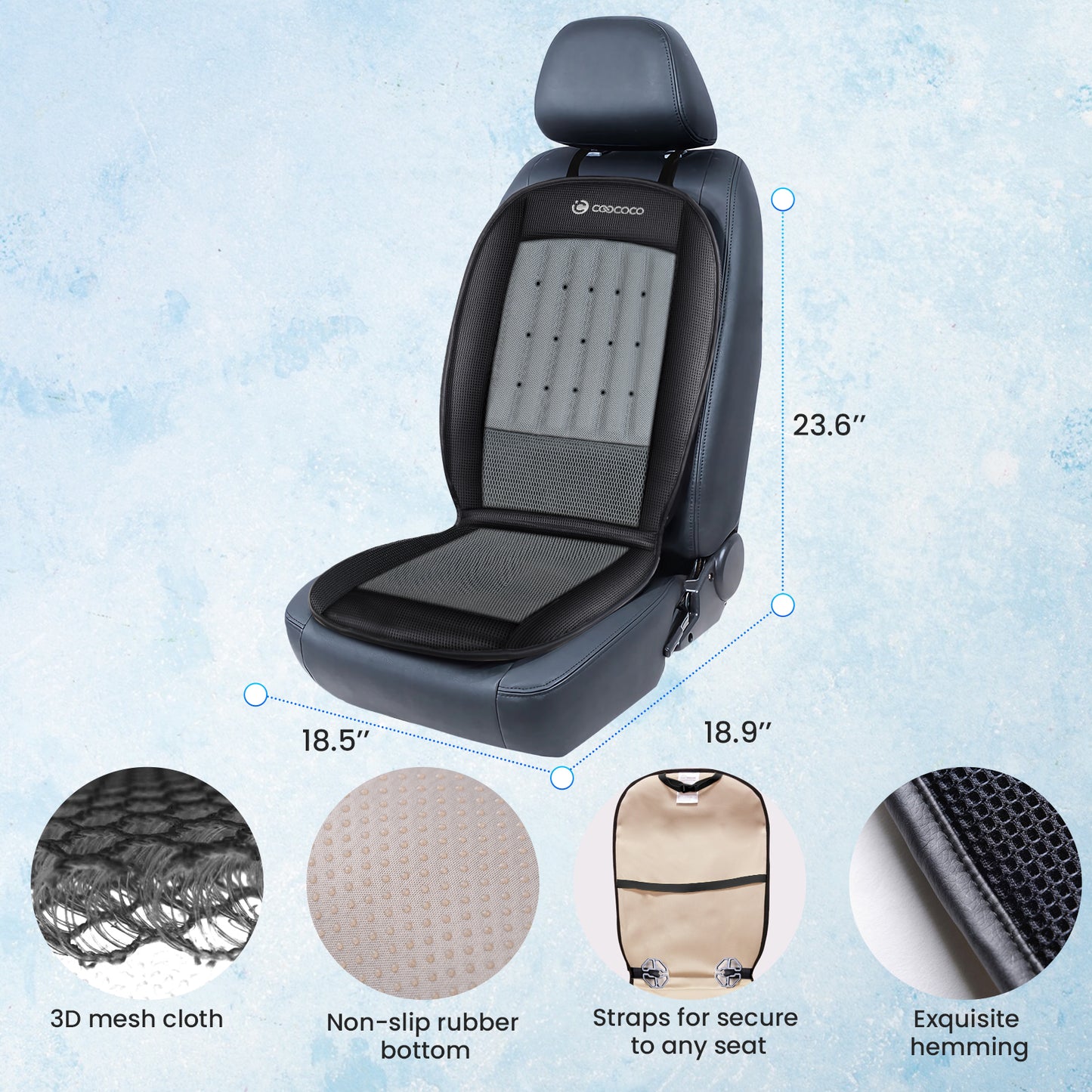 CooCoCo 12V Cooling Car Seat Cushion - CF-2812-CO