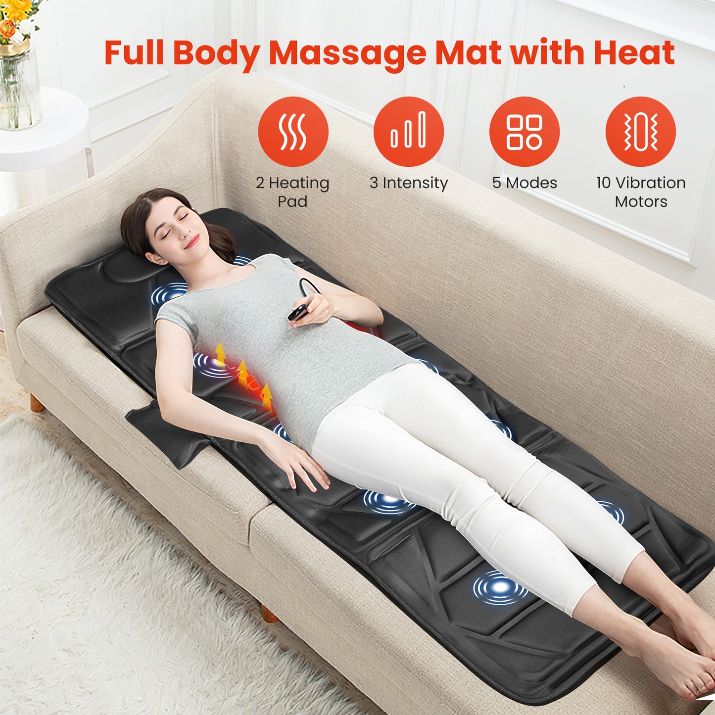 CooCoCo Full Body Massage Mat with Heat - CO-3911S