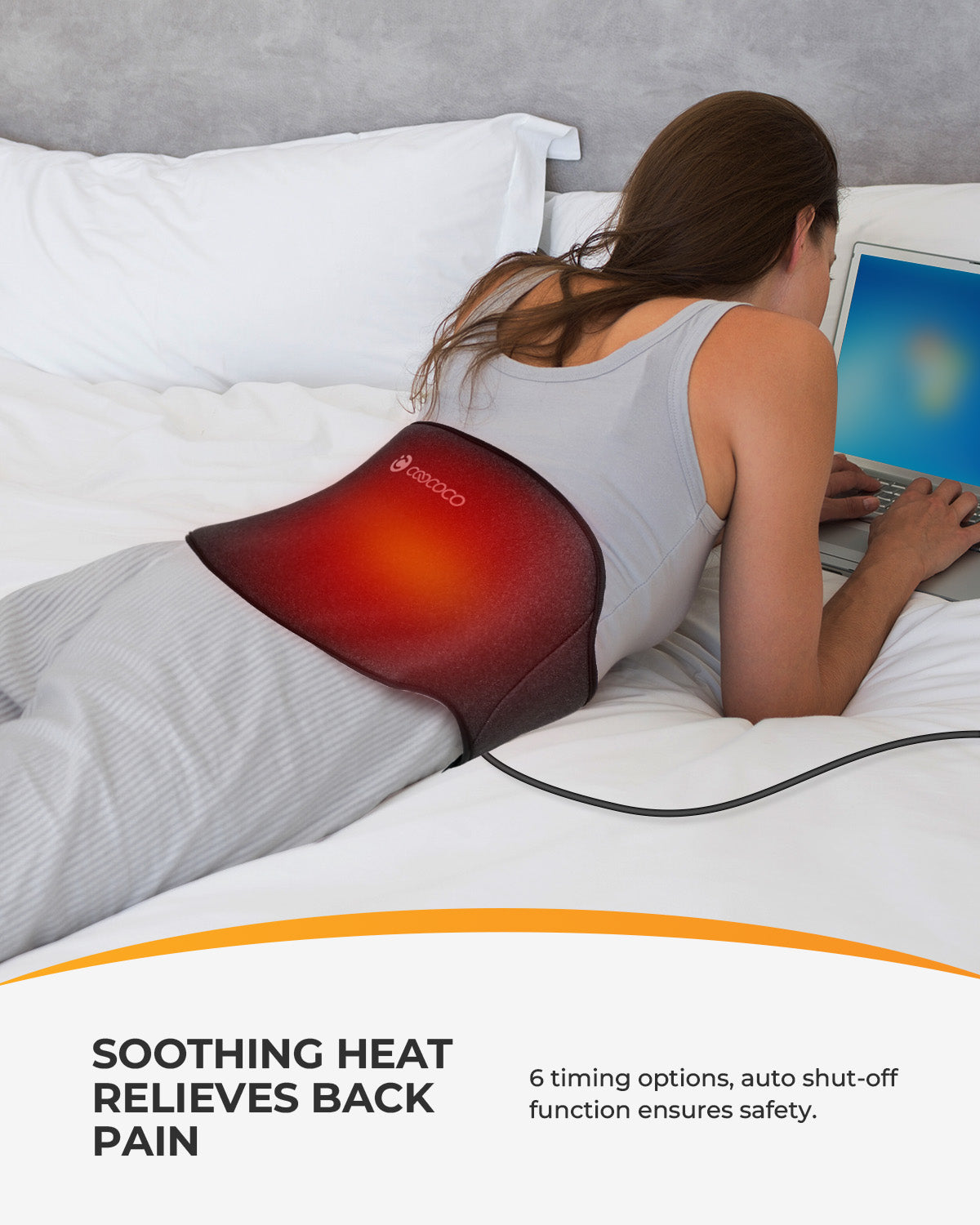 Corded Heating Pad for Back with 2 Ice Packs - CO-6406