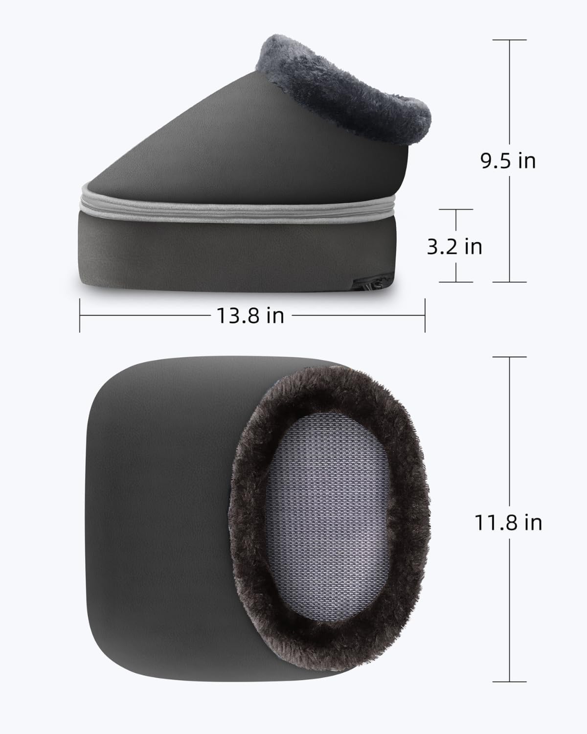 CF-5202-UP-WM CooCoCo Heated Foot Massager, Kneading Foot Warmer, Shiatsu Foot Heater for Plantar Fasciitis & Neuropathy, Feet Massage Machine for Pain Relief, Gifts for Women Mom Dad Men