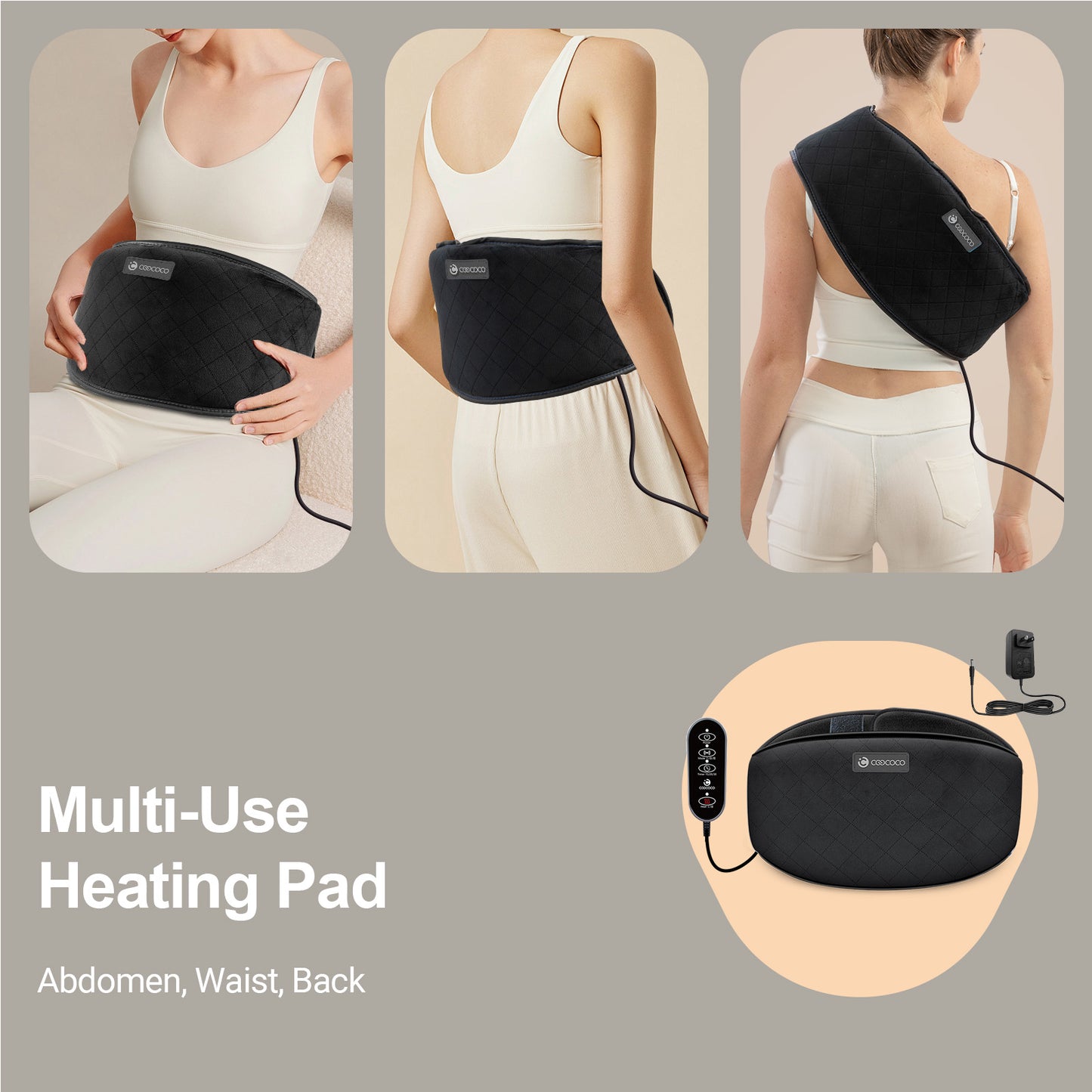 Heating Pad with Massager for Back Pain Relief - CO-6405