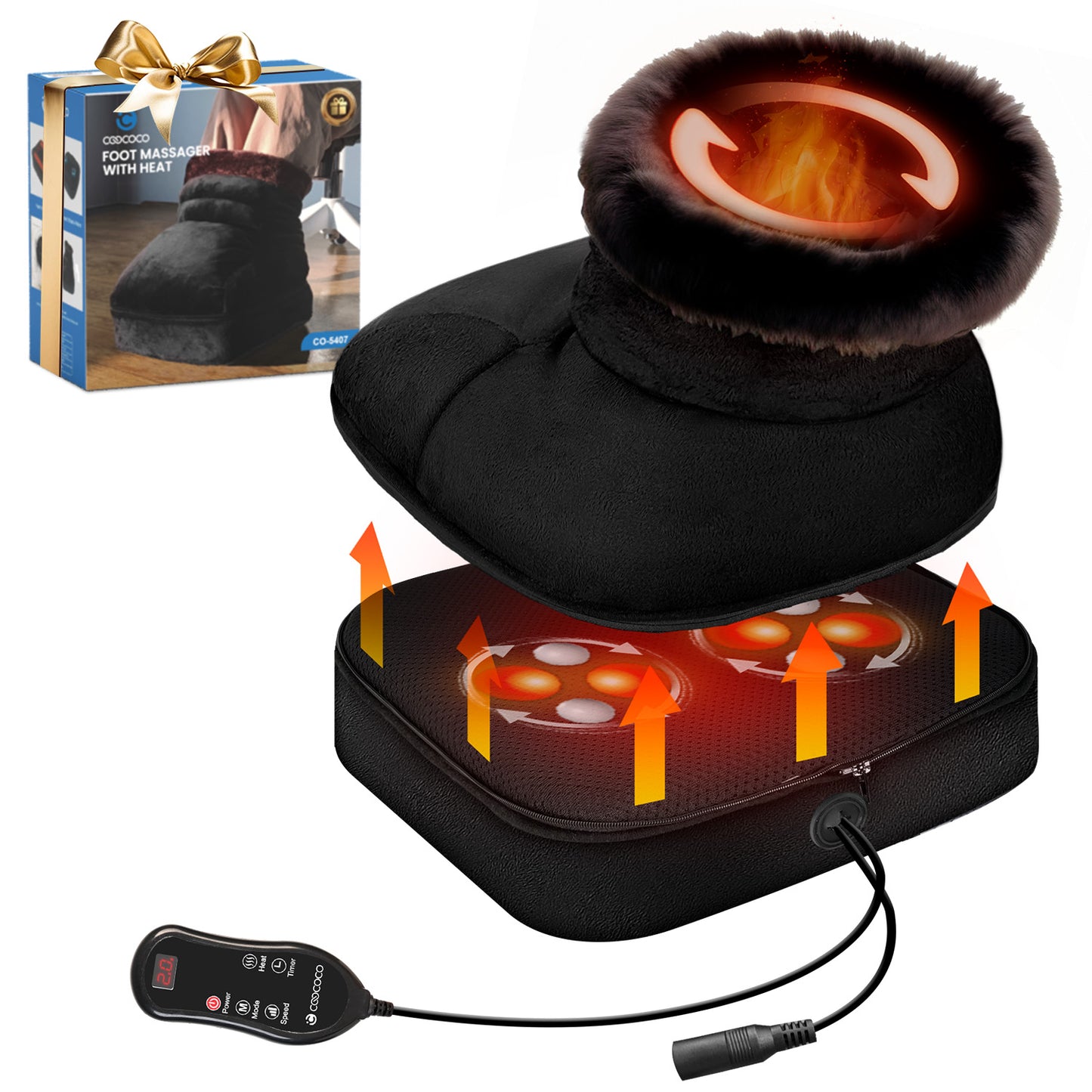 CooCoCo Shiatsu Foot Massager with Heat - CO-5407