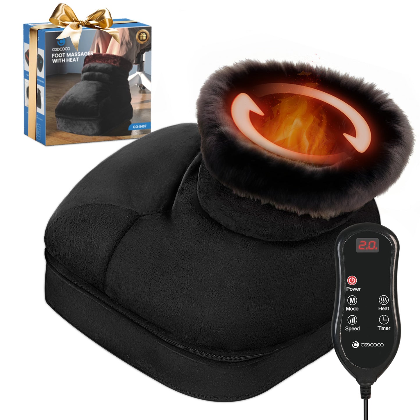 CooCoCo Shiatsu Foot Massager with Heat - CO-5407