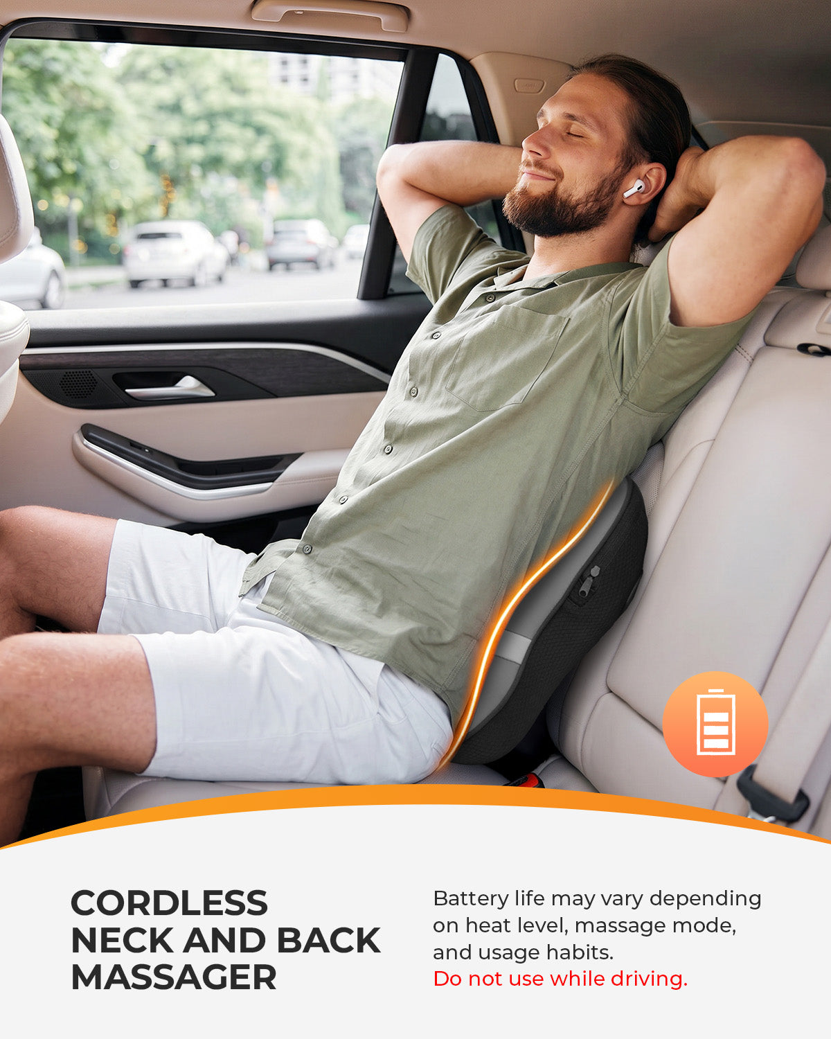 CooCoCo Cordless Neck and Back Massager with Heat - FSA HSA Store Eligible - Shiatsu Deep Tissue Kneading Massager for Neck, Shoulder & Muscle Pain Relief