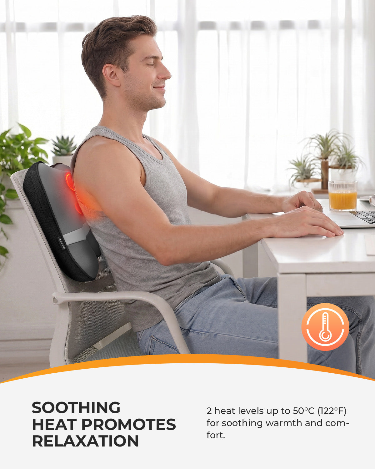 CooCoCo Cordless Neck and Back Massager with Heat - FSA HSA Store Eligible - Shiatsu Deep Tissue Kneading Massager for Neck, Shoulder & Muscle Pain Relief