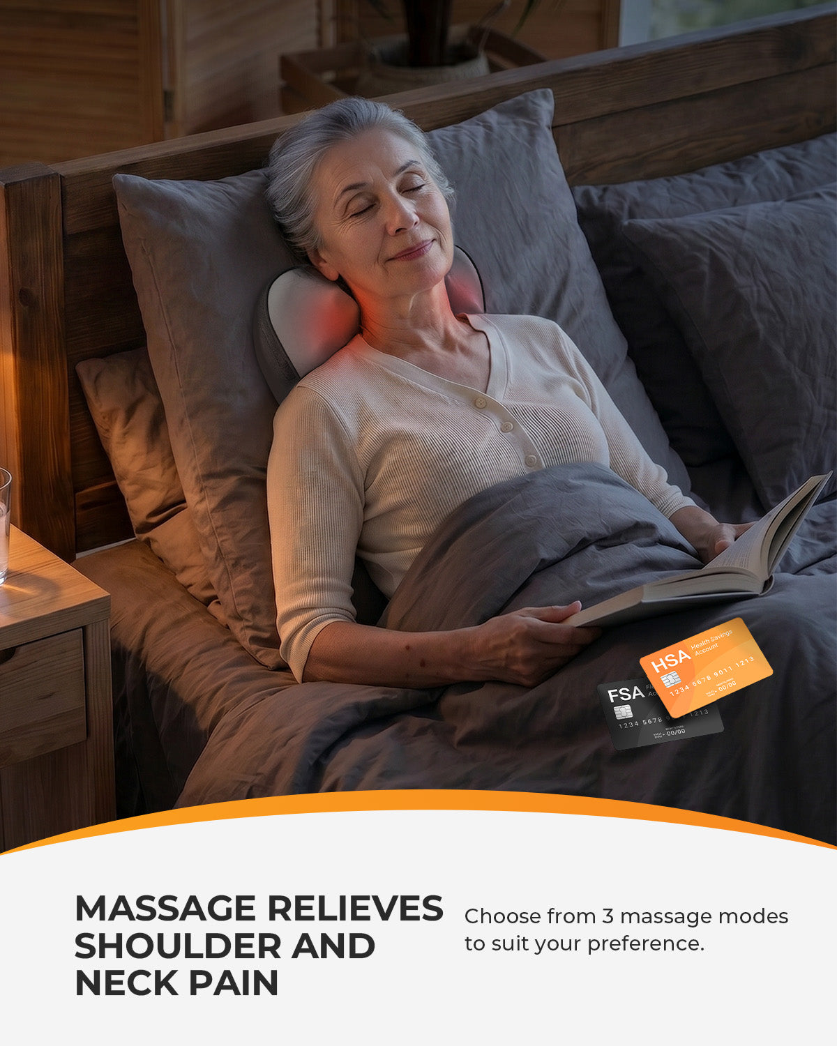 CooCoCo Cordless Neck and Back Massager with Heat - FSA HSA Store Eligible - Shiatsu Deep Tissue Kneading Massager for Neck, Shoulder & Muscle Pain Relief