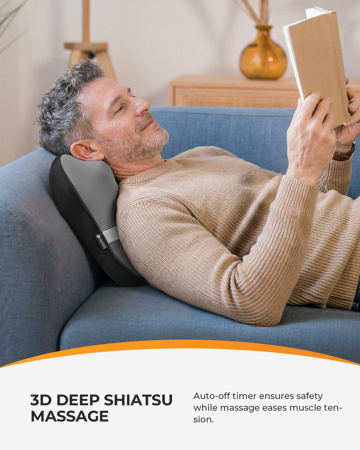 CooCoCo Cordless Neck and Back Massager with Heat - FSA HSA Store Eligible - Shiatsu Deep Tissue Kneading Massager for Neck, Shoulder & Muscle Pain Relief