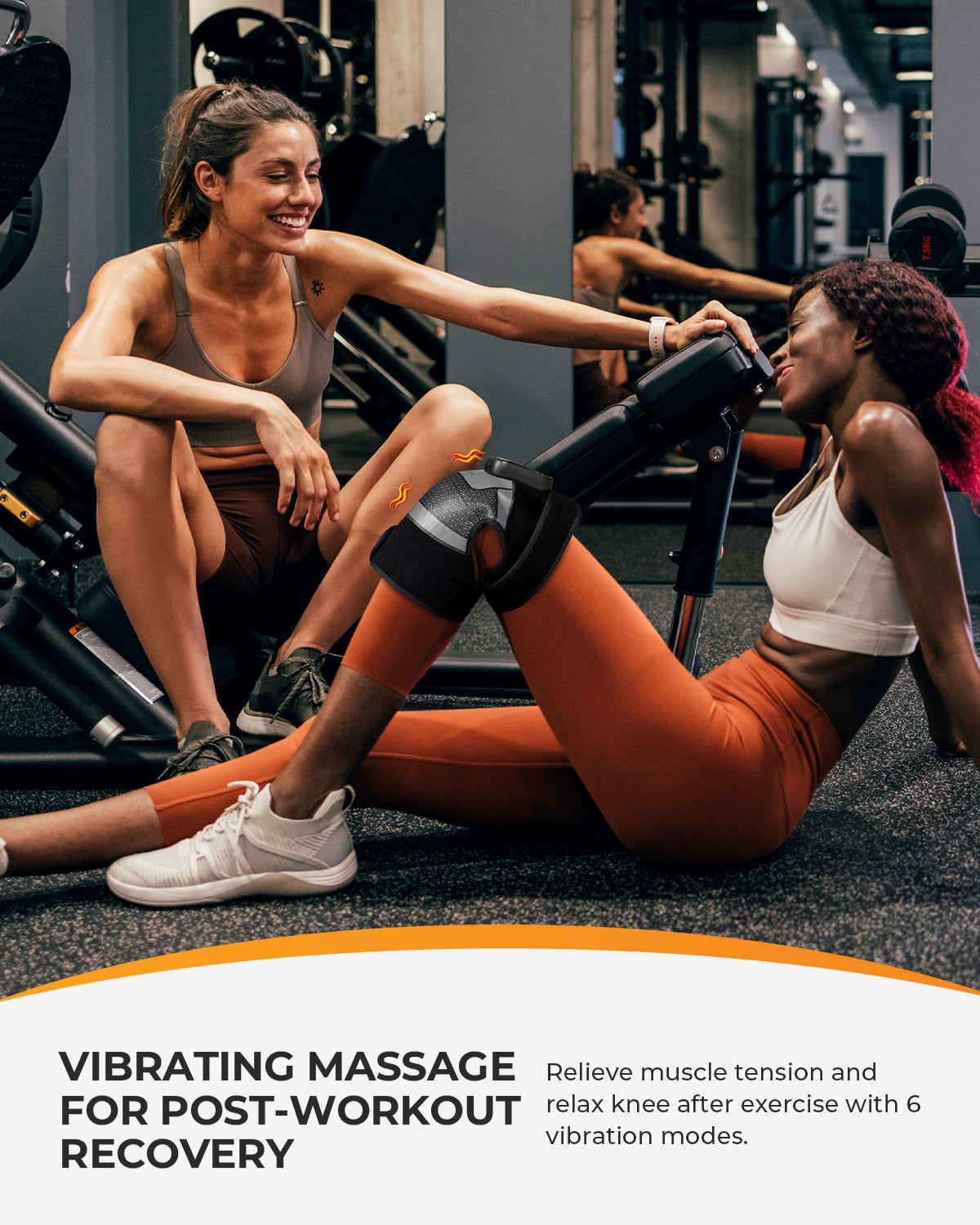 Cordless Knee Massager for Pain Relief – Wireless Heated Knee Wrap with Vibration